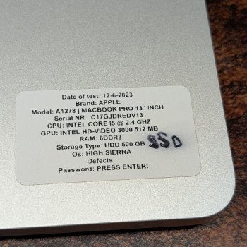 Macbook Pro A1278