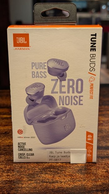 Kõrvaklapid JBL Tune Buds, karp, laadija