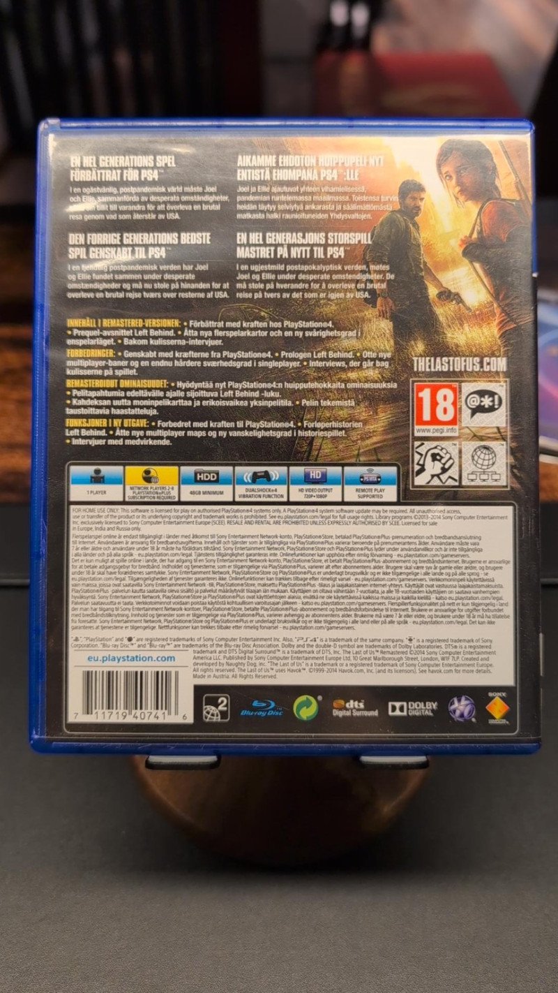 PS4 mäng The Last of us remastered